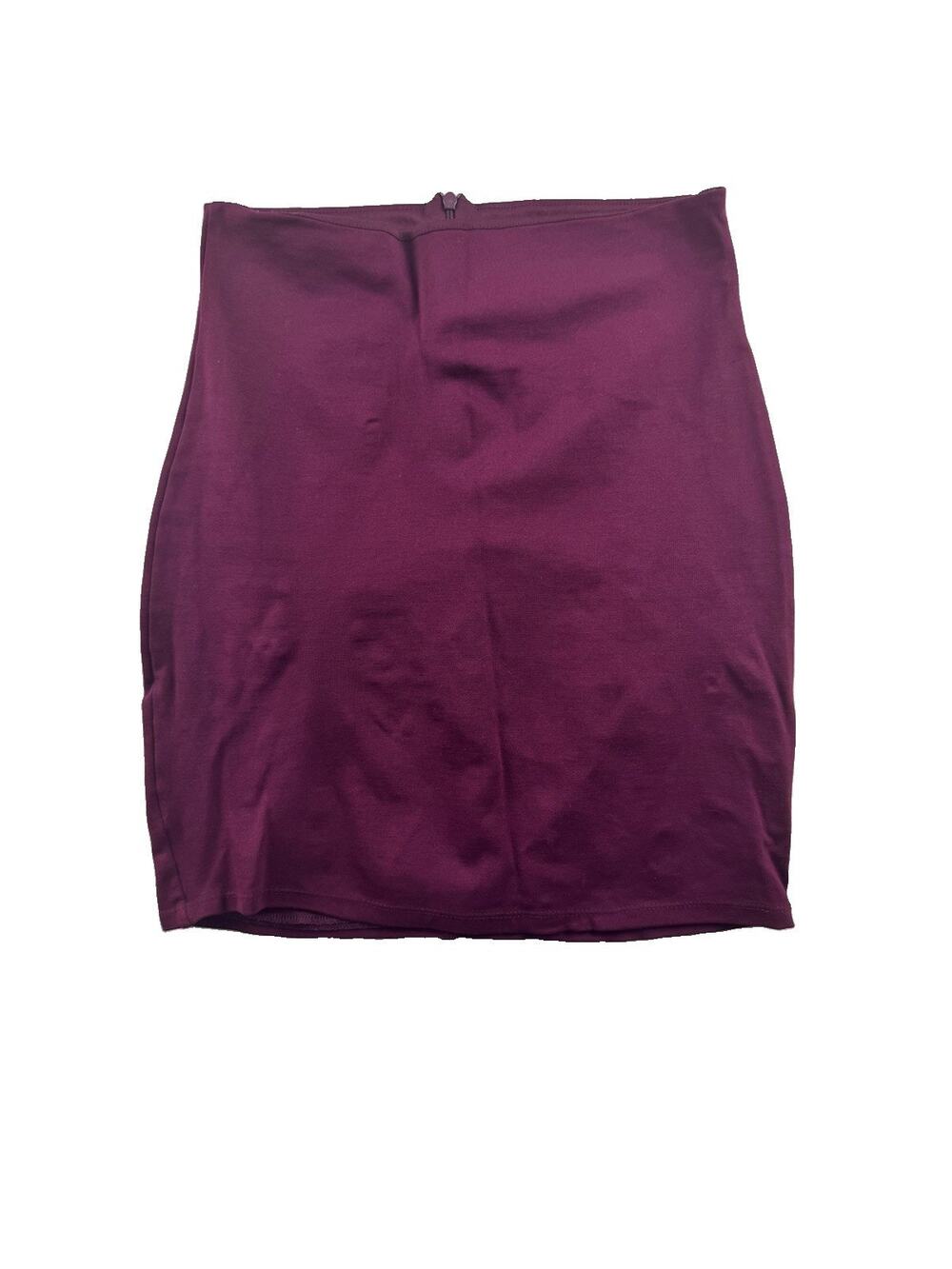 Pencil Skirt Womens Medium Lulus Burgundy Satin Back Zip Bodycon Midi